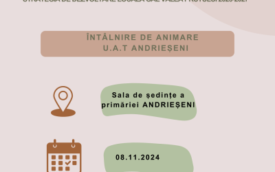 Vineri, 8.11.2024 – Sesiune animare noua SDL în comuna Andrieșeni